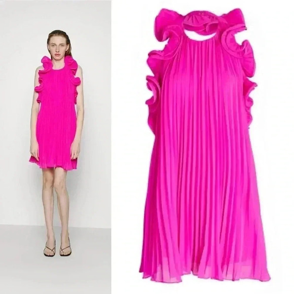 NWT - AMUR Lady’s Mimi Dress in Pink Hydrangeas Size 2 - Picture 12 of 14